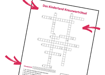 Ein Bildausschnitt des Kreuzworträtsels.