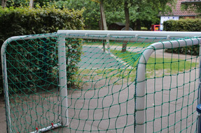 Ein kleiner Fußballplatz. Auf dem Bild sieht man ein Tor, welches die Bedeutung der Bewegung verdeutlichen soll.