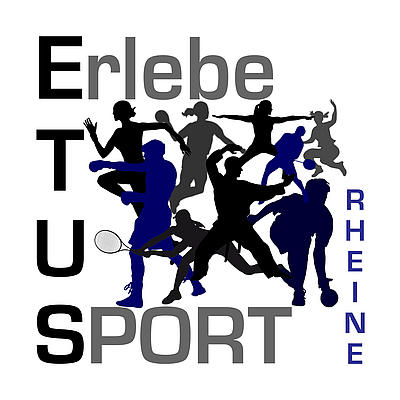 Buchstaben, Menschen Cartoons, verschieden Sportarten