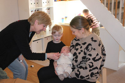 Baby auf Arm