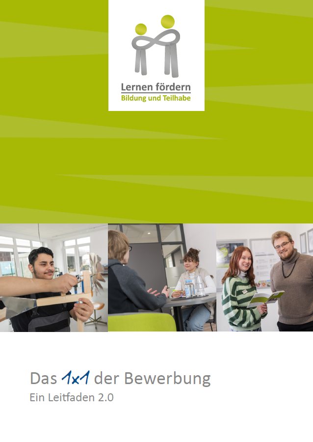 Deckblatt einer Bewerberbroschüre 1x1